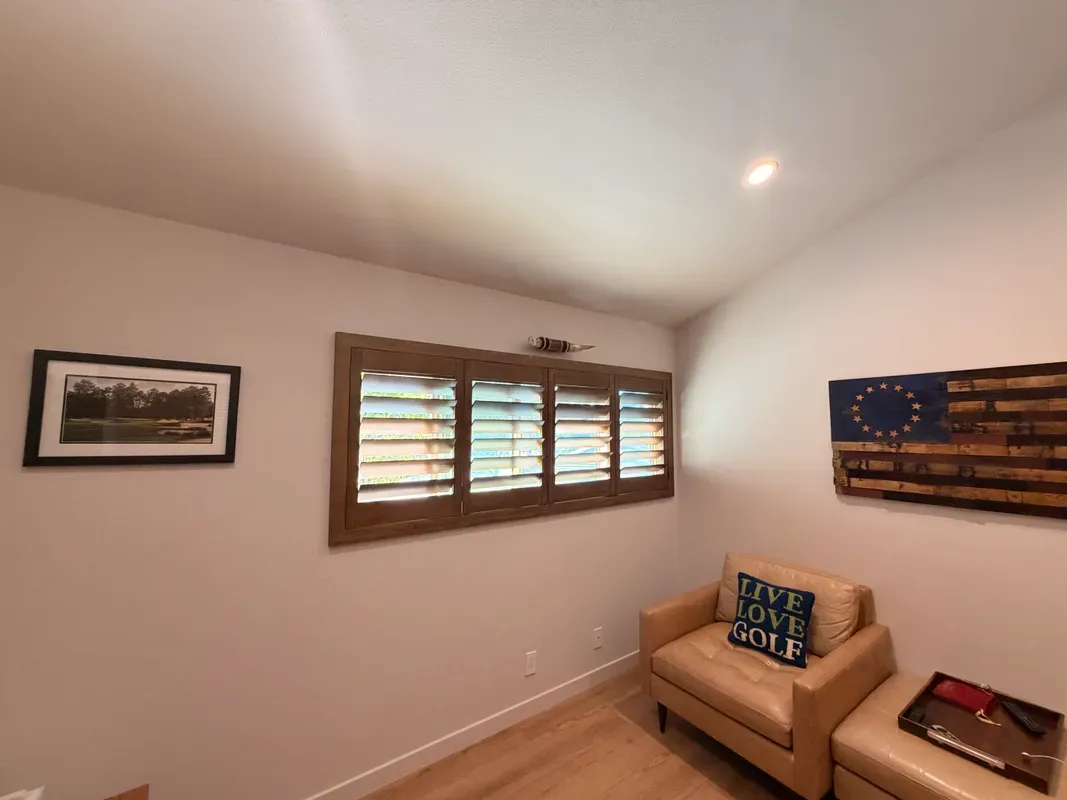 Custom shutters installation in Woodland Hills - Woodland Hills – Den & Media Room Shutters